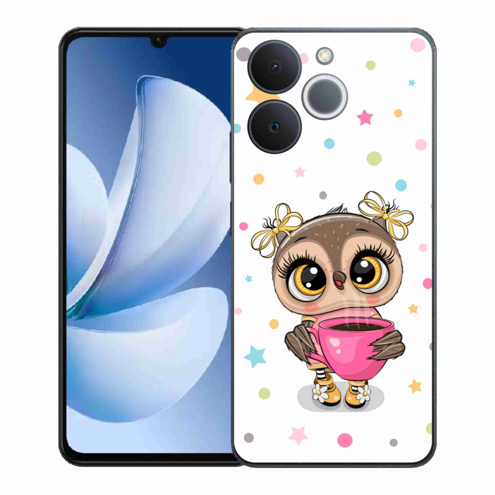 Gelový kryt mmCase na Realme Note 70T - kreslená sovička