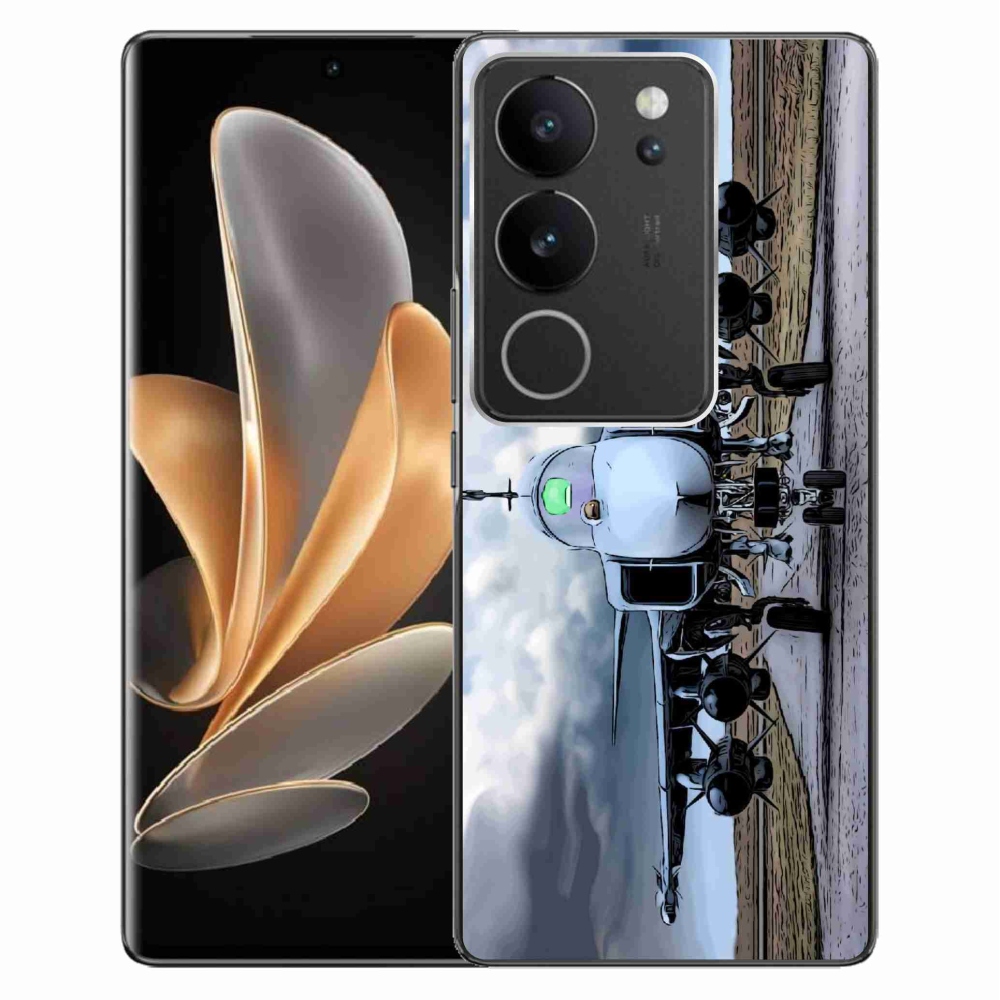 Gelový kryt mmCase na Vivo V29 5G - vojenské letadlo