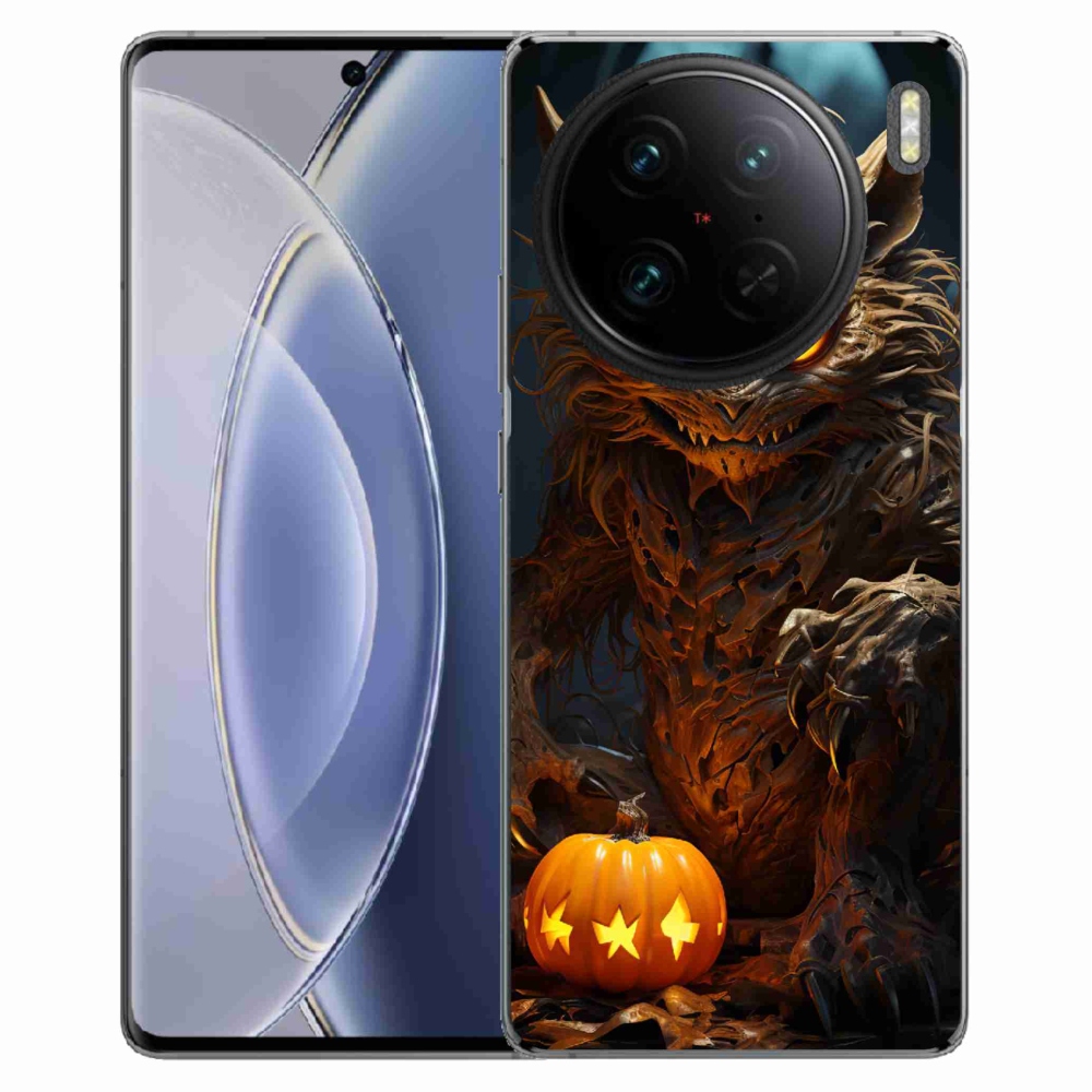 Gelový kryt mmCase na Vivo X90 Pro - halloweenská příšera