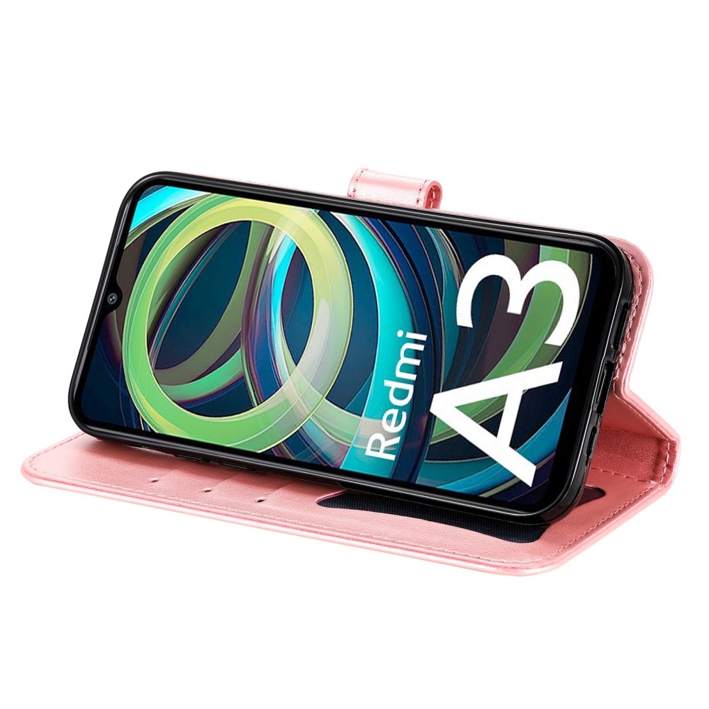 Mandala knížkové pouzdro na Xiaomi Redmi A3 - růžové