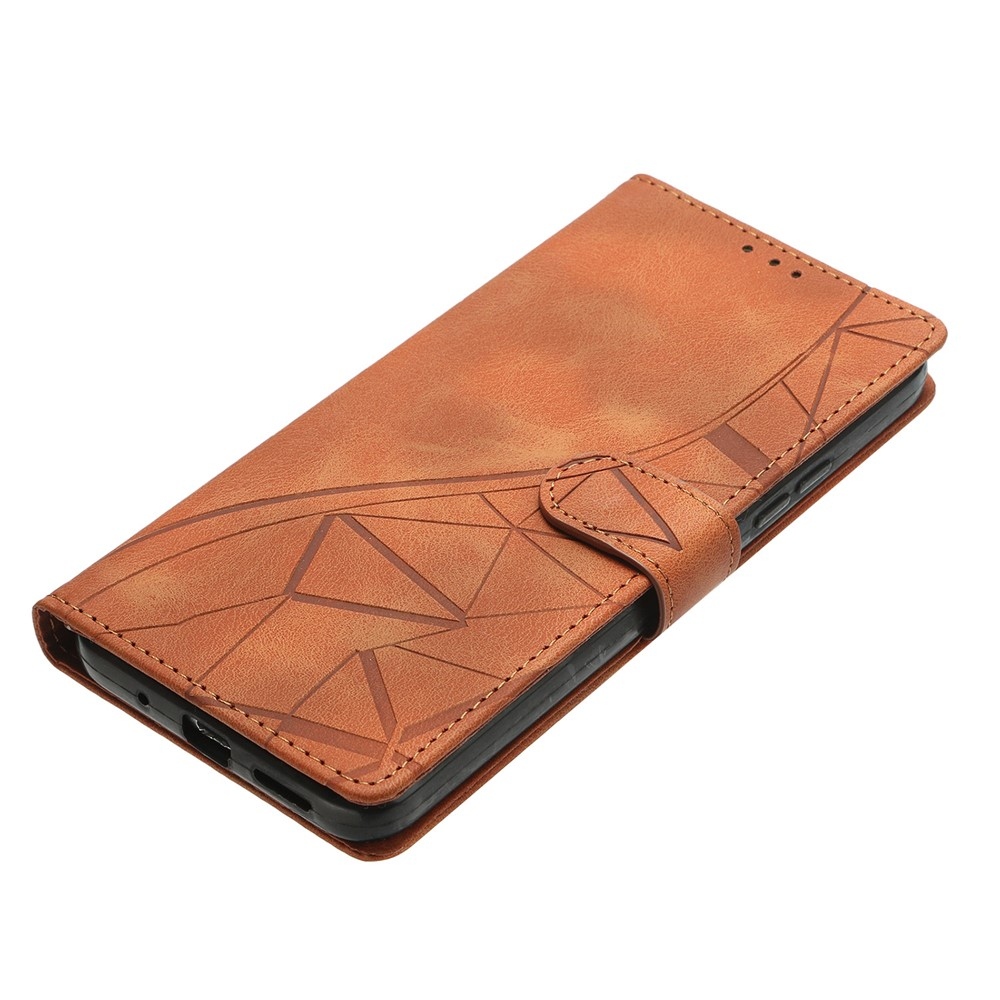 Triangles knížkové pouzdro na Xiaomi 15T Pro - hnědé