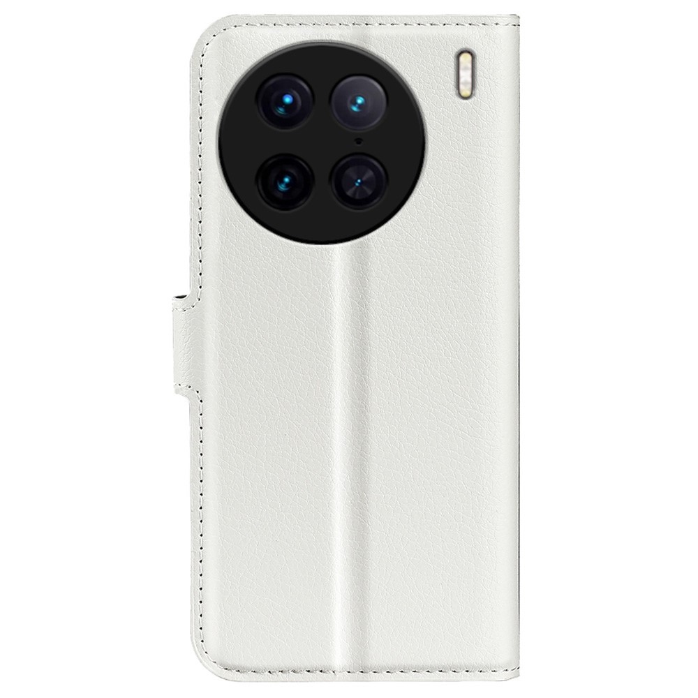 Litchi knížkové pouzdro na Vivo X90 Pro - bílé