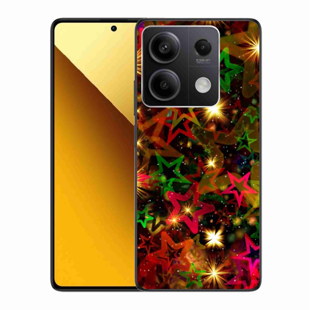 Gelový kryt mmCase na Xiaomi Redmi Note 13 5G - barevné hvězdičky