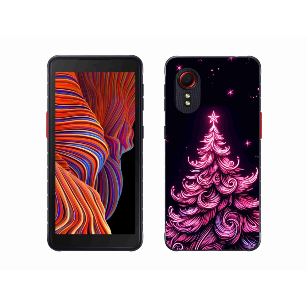 Gelový kryt mmCase na Samsung Galaxy Xcover 5 - neonový vánoční stromek 2