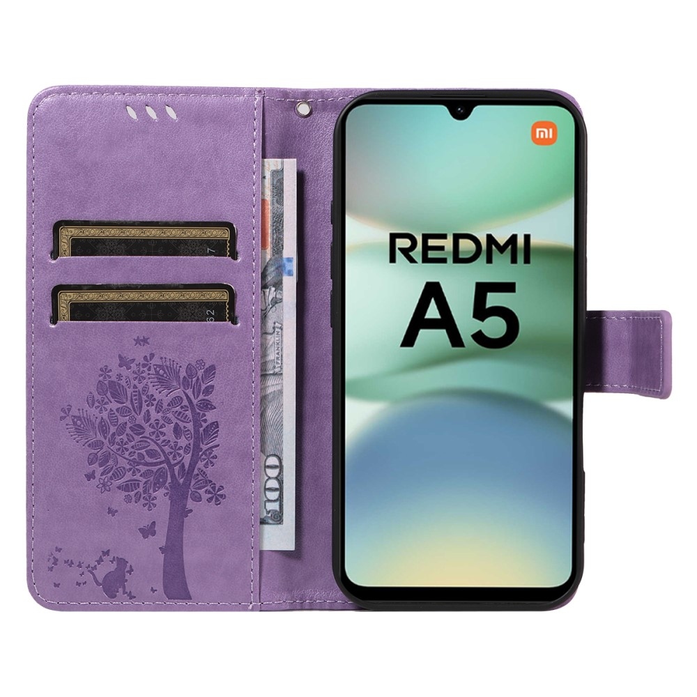 Trees knížkové pouzdro na Xiaomi Redmi A5 (173.45x79.35x8.45mm) - světlefialové