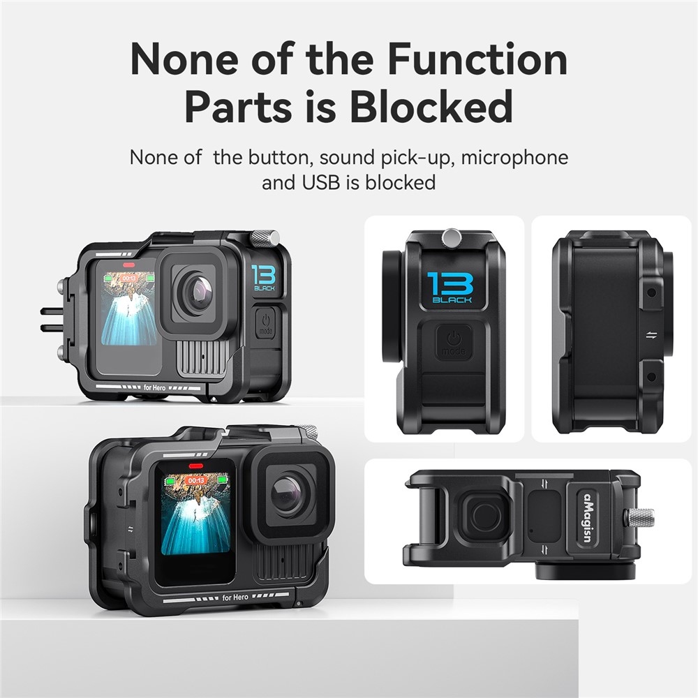 Kovový ochranný rám AMAGISN pro GoPro Hero 13/12/11/10/9