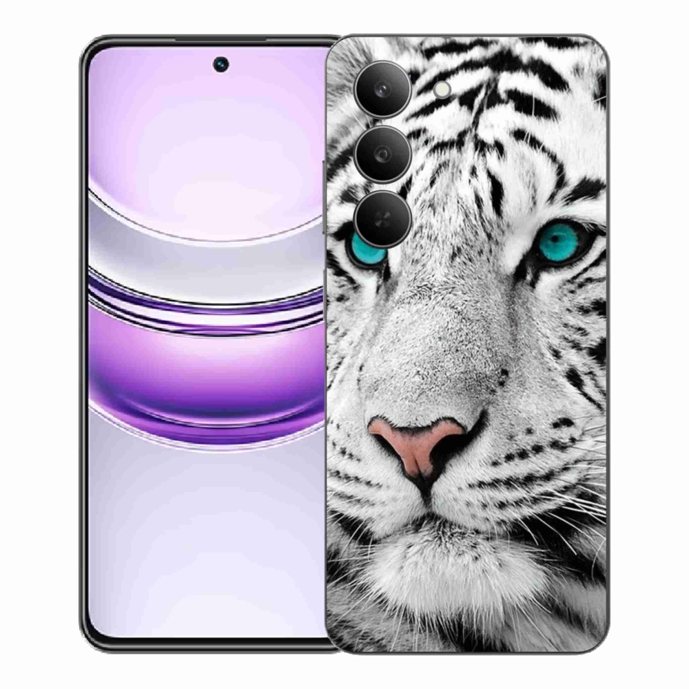 Gelový kryt mmCase na Realme 14x 5G - bílý tygr