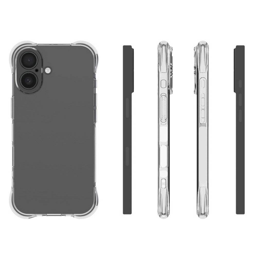 Průhledný gelový obal na mobil iPhone 17 - průhledný