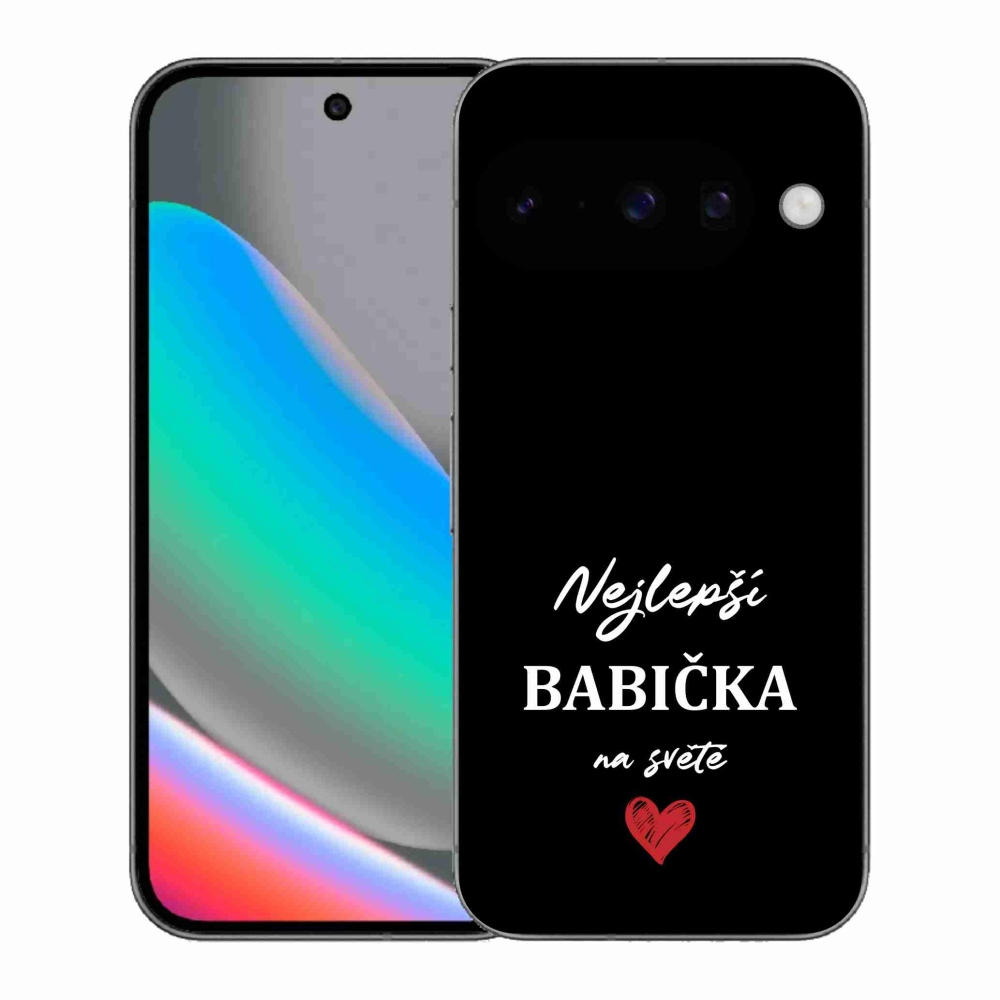 Gelový kryt mmCase na Google Pixel 10 - nejlepší babička 1 černé pozadí