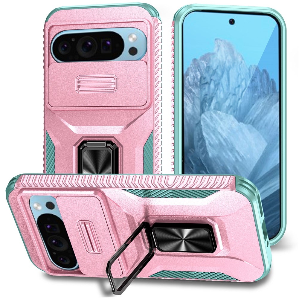Lids odolný kryt na Google Pixel 10 Pro/9 Pro/9 - růžový/modrozelený