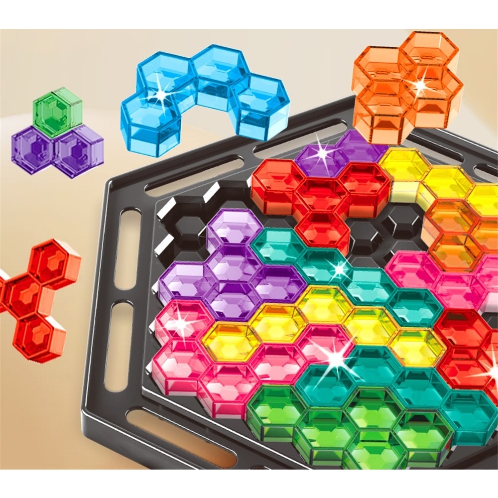 Hexagonální logická hra s barevnými žetony