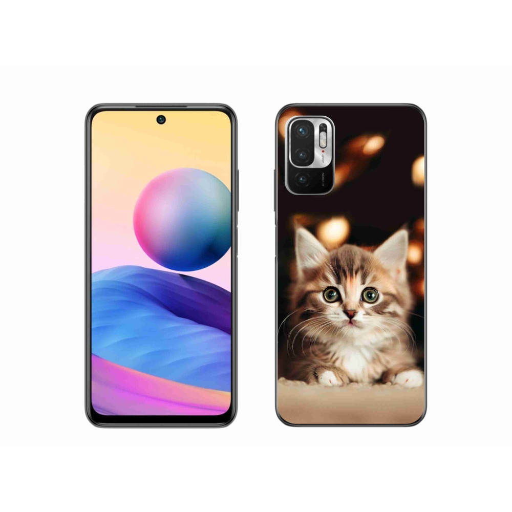 Gelový kryt mmCase na Xiaomi Redmi Note 10 5G - roztomilé kotě 2