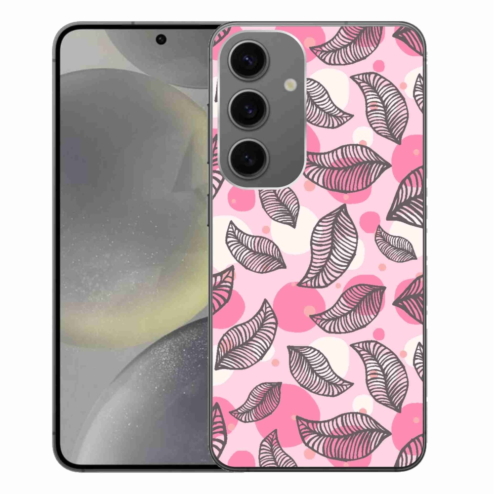 Gelový kryt mmCase na Samsung Galaxy S24+ - kreslené padající listy