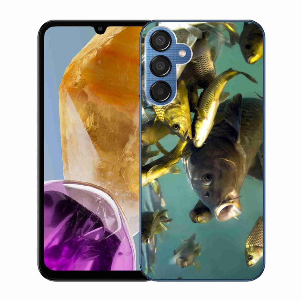 Gelový obal mmCase na Samsung Galaxy M15 5G - hejno ryb
