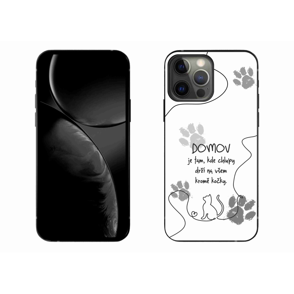 Gelový kryt mmCase na iPhone 13 Pro Max 6.7 - kočičí motiv bílé pozadí