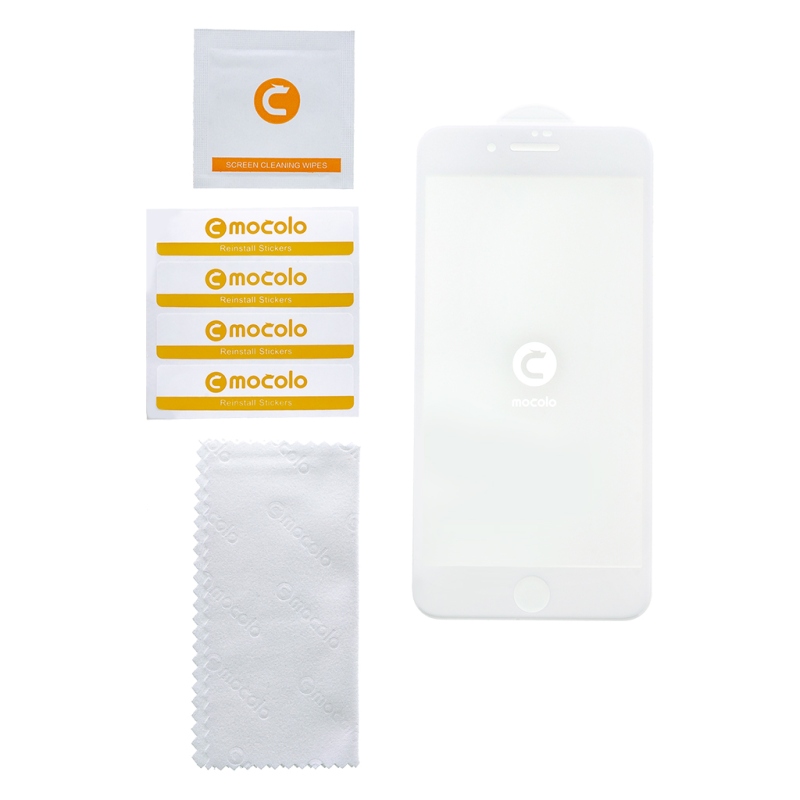 Mocolo 5D Tvrzené Sklo White pro iPhone 6/6S