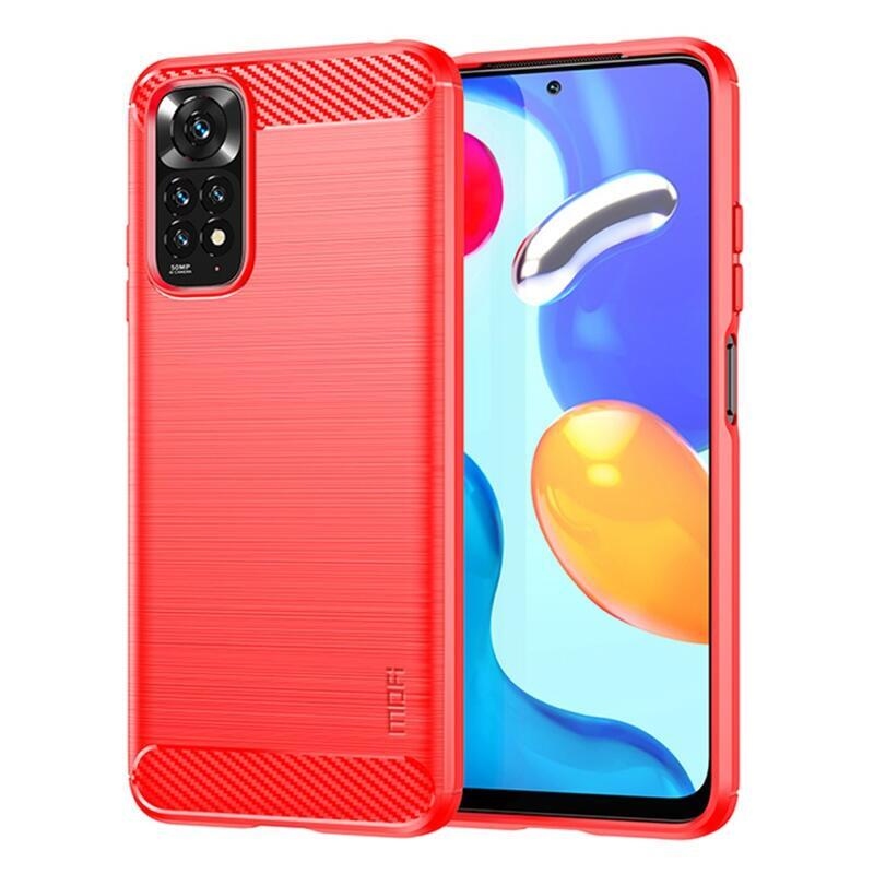Mofi odolný gelový obal na mobil Xiaomi Redmi Note 11 4G/Note 11S 4G - červený