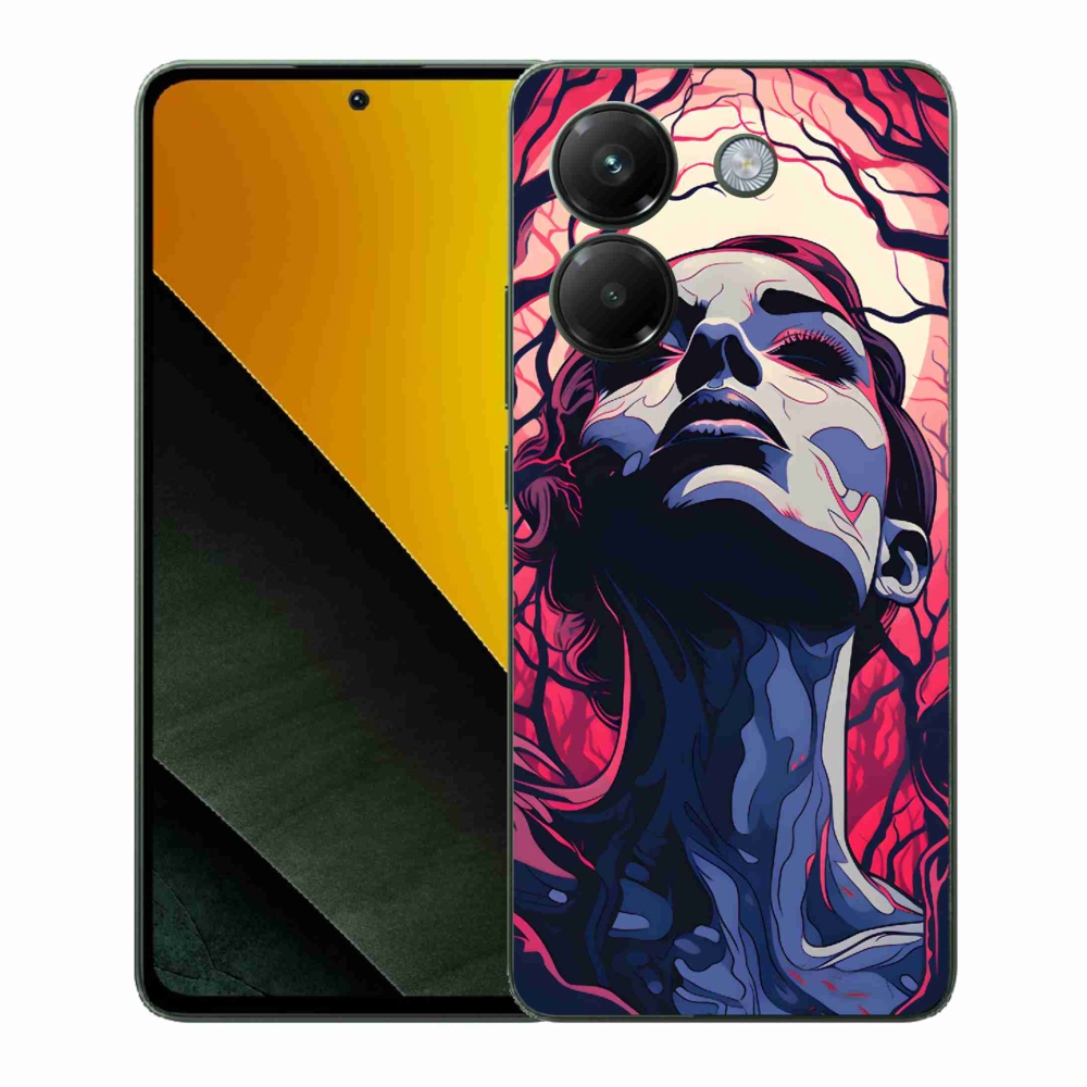 Gelový kryt mmCase na Xiaomi Poco M7 Pro 5G - abstraktní obličej