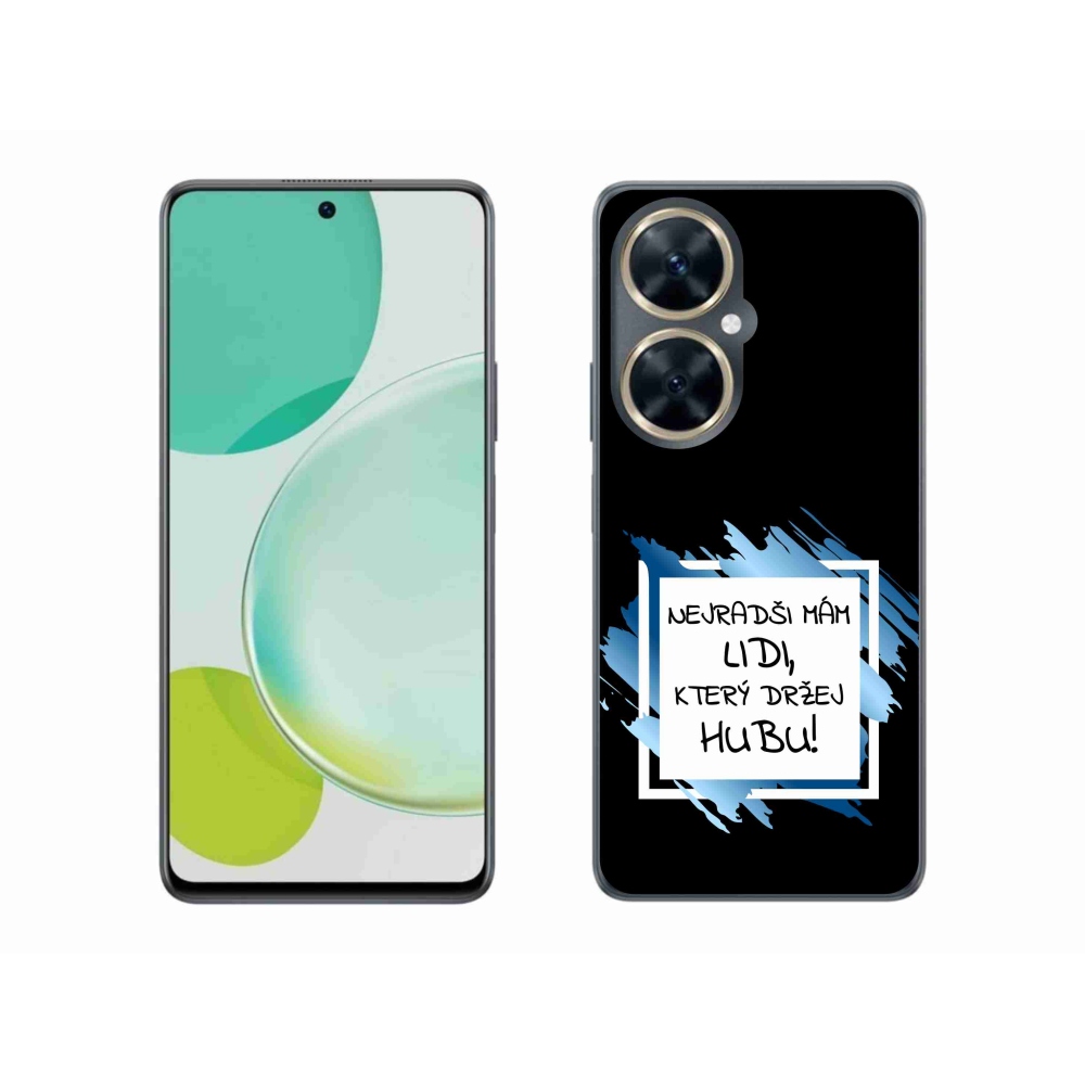 Gelový kryt mmCase na Huawei Nova 11i - vtipný text 7 bíločerné pozadí
