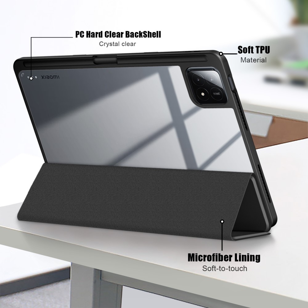 Case chytré zavírací pouzdro na tablet Xiaomi Pad 6S Pro - černé