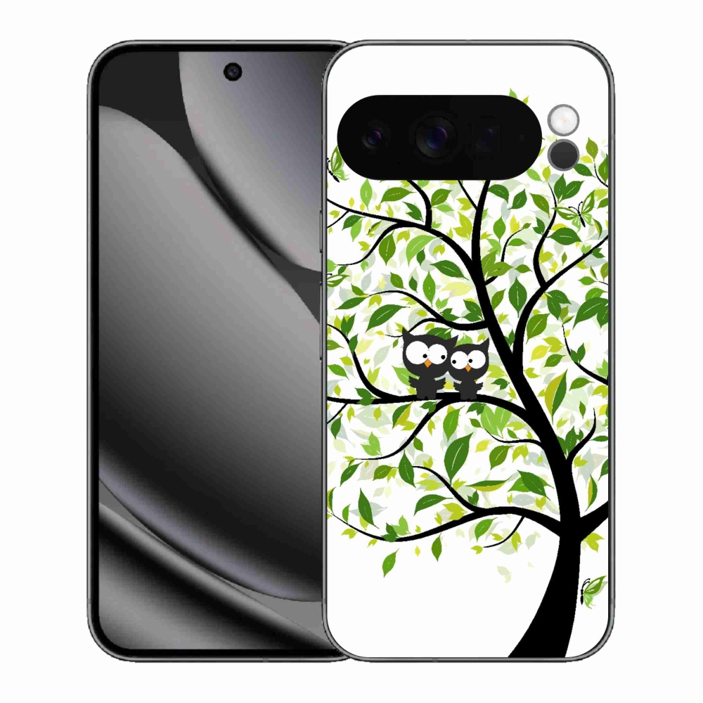 Gelový kryt mmCase na Google Pixel 10 Pro XL - sovičky na stromě