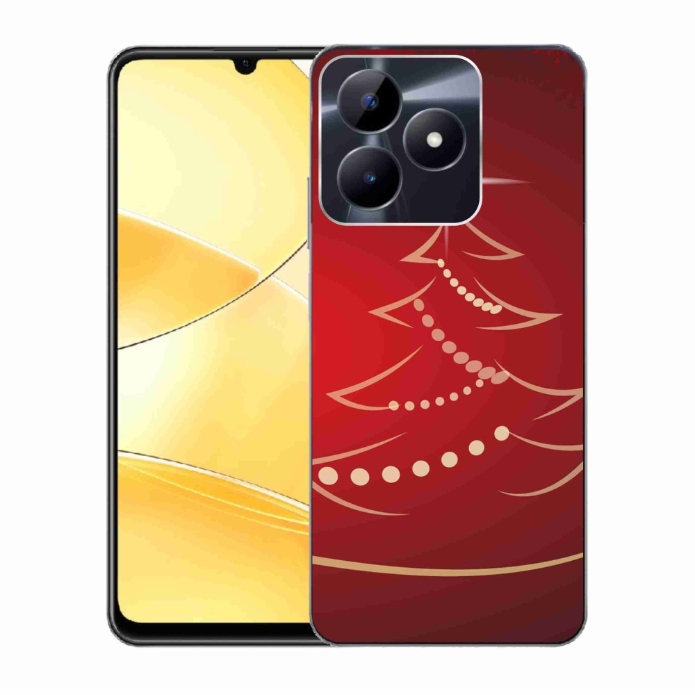 Gelový kryt mmCase na Realme C51/C53 - kreslený vánoční stromek