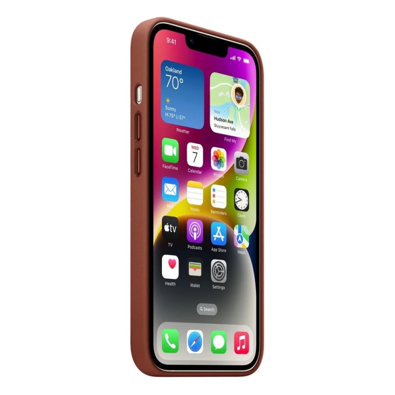 MPP73ZM/A Apple Kožený Kryt vč. MagSafe pro iPhone 14 Umber