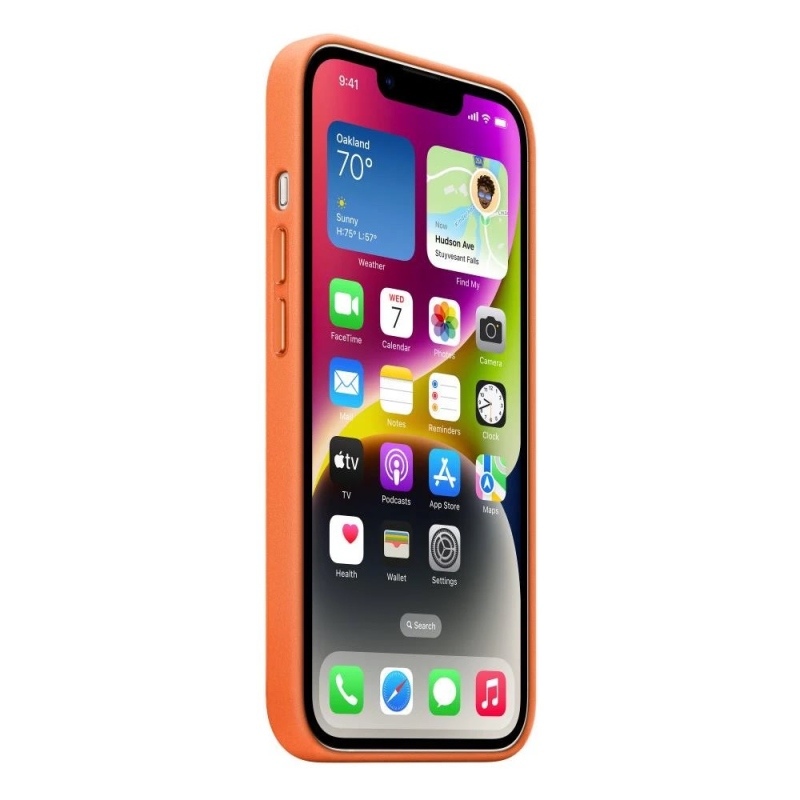 MPP83ZM/A Apple Kožený Kryt vč. MagSafe pro iPhone 14 Orange