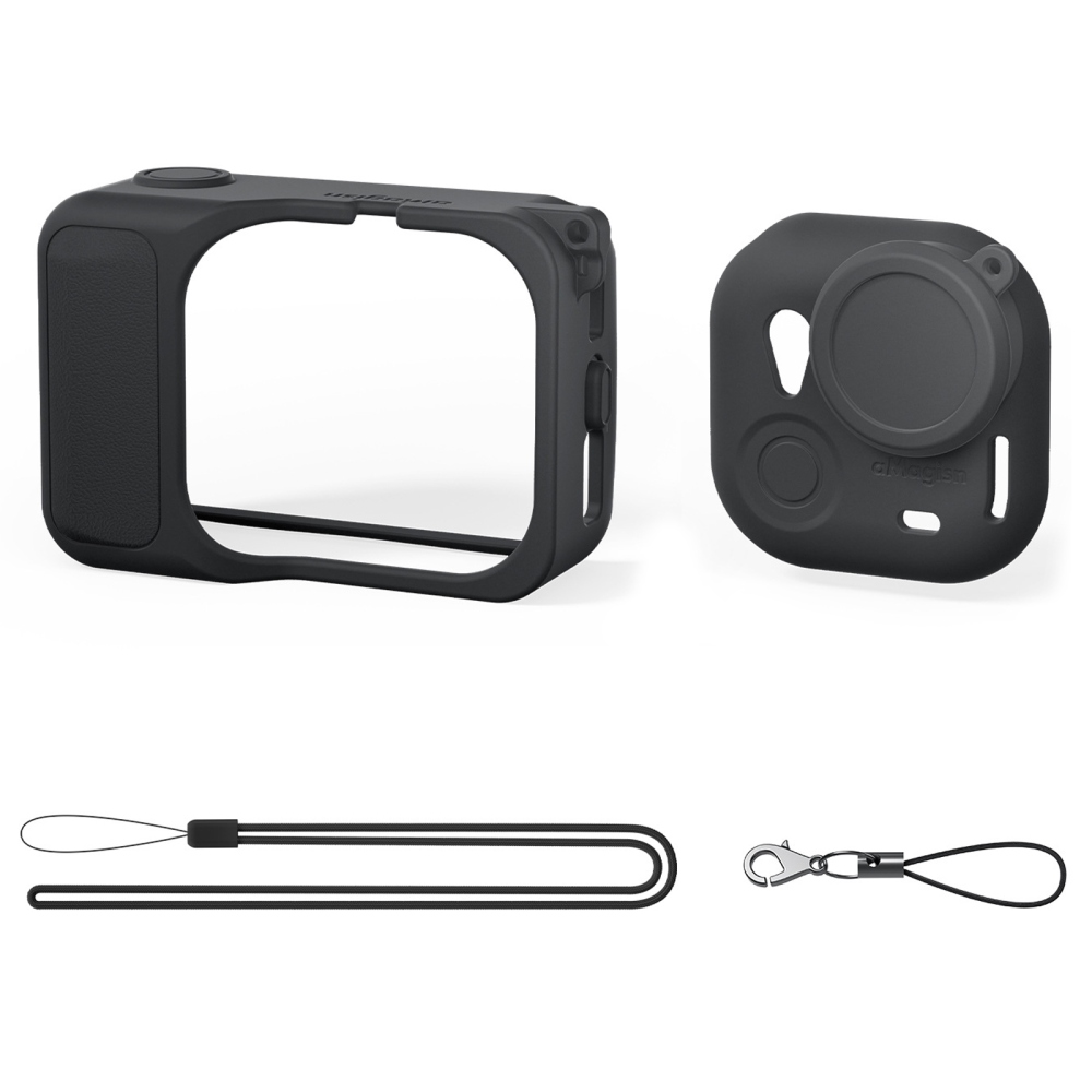 AMAGISN silikonové pouzdro s krytkou objektivu pro Insta360 GO Ultra - černé