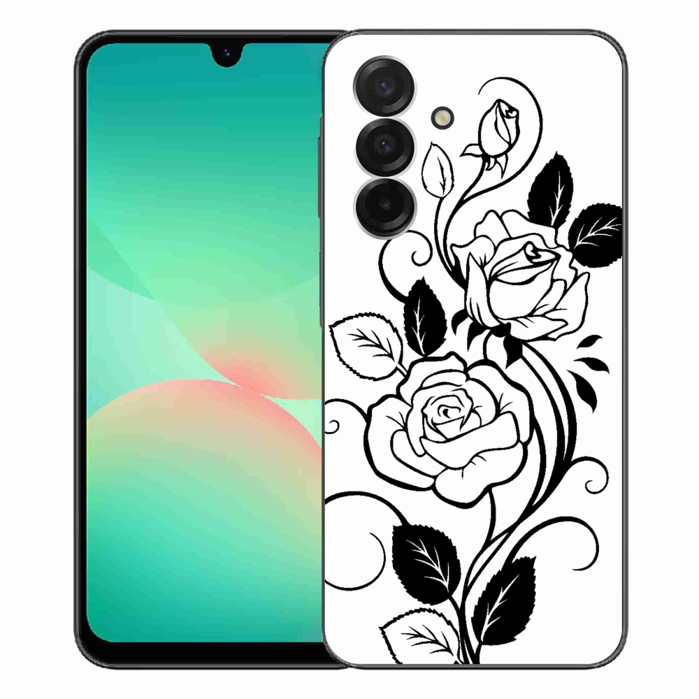 Gelový kryt mmCase na Samsung Galaxy A26 5G - černobílá růže