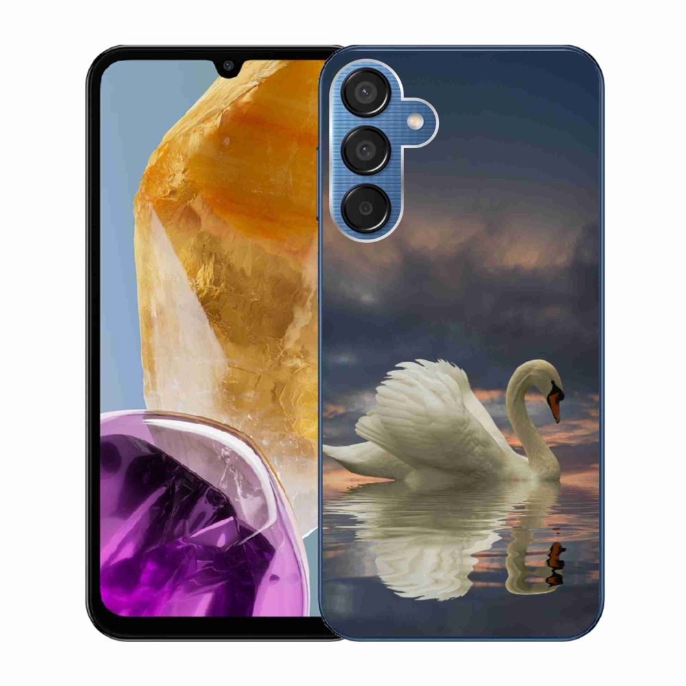 Gelový kryt mmCase na Samsung Galaxy M15 5G - labuť