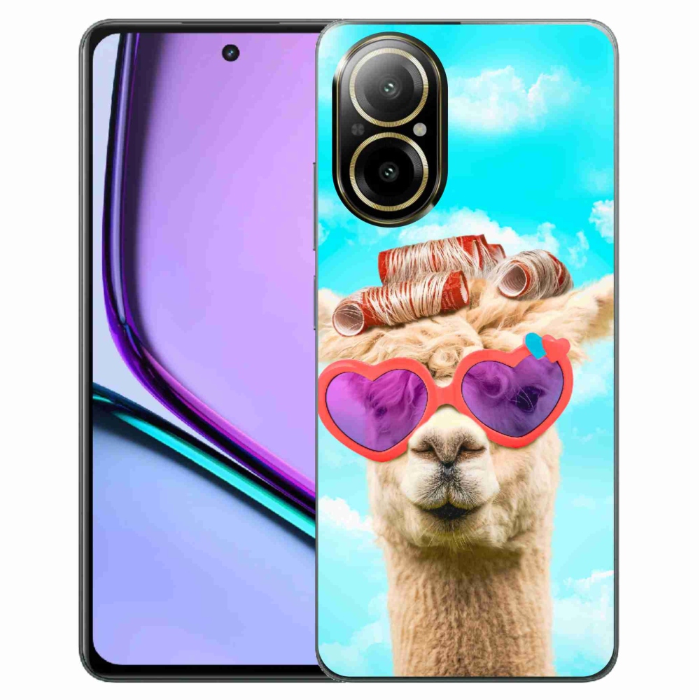 Gelový kryt mmCase na Realme C67 - lama s brýlemi