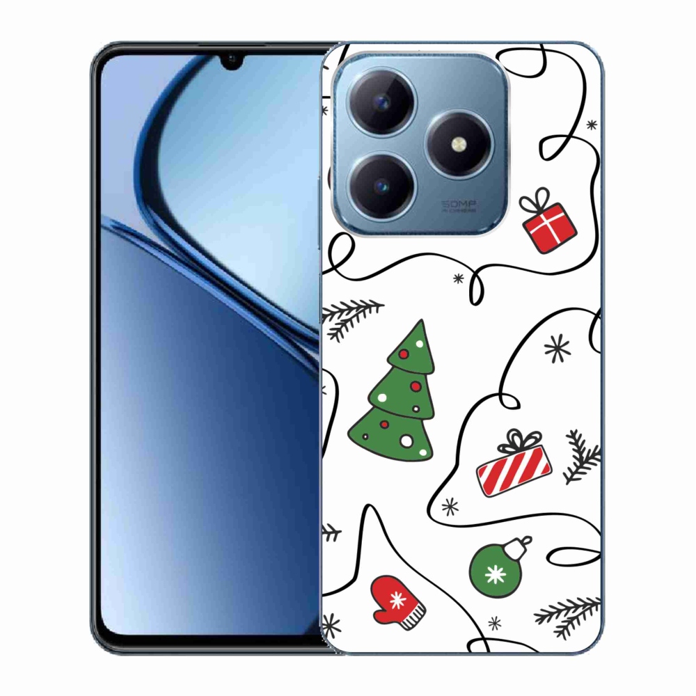 Gelový kryt mmCase na Realme C63 - vánoční motivy