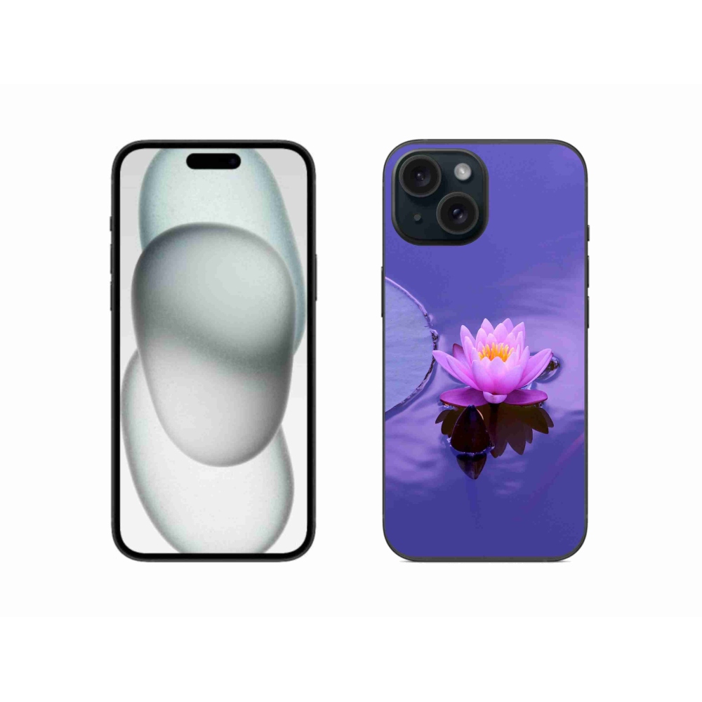 Gelový obal mmCase na iPhone 15 - květ na hladině