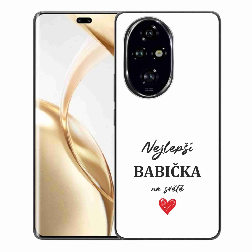 Gelový kryt mmCase na Honor 200 Pro 5G - nejlepší babička 1 bílé pozadí