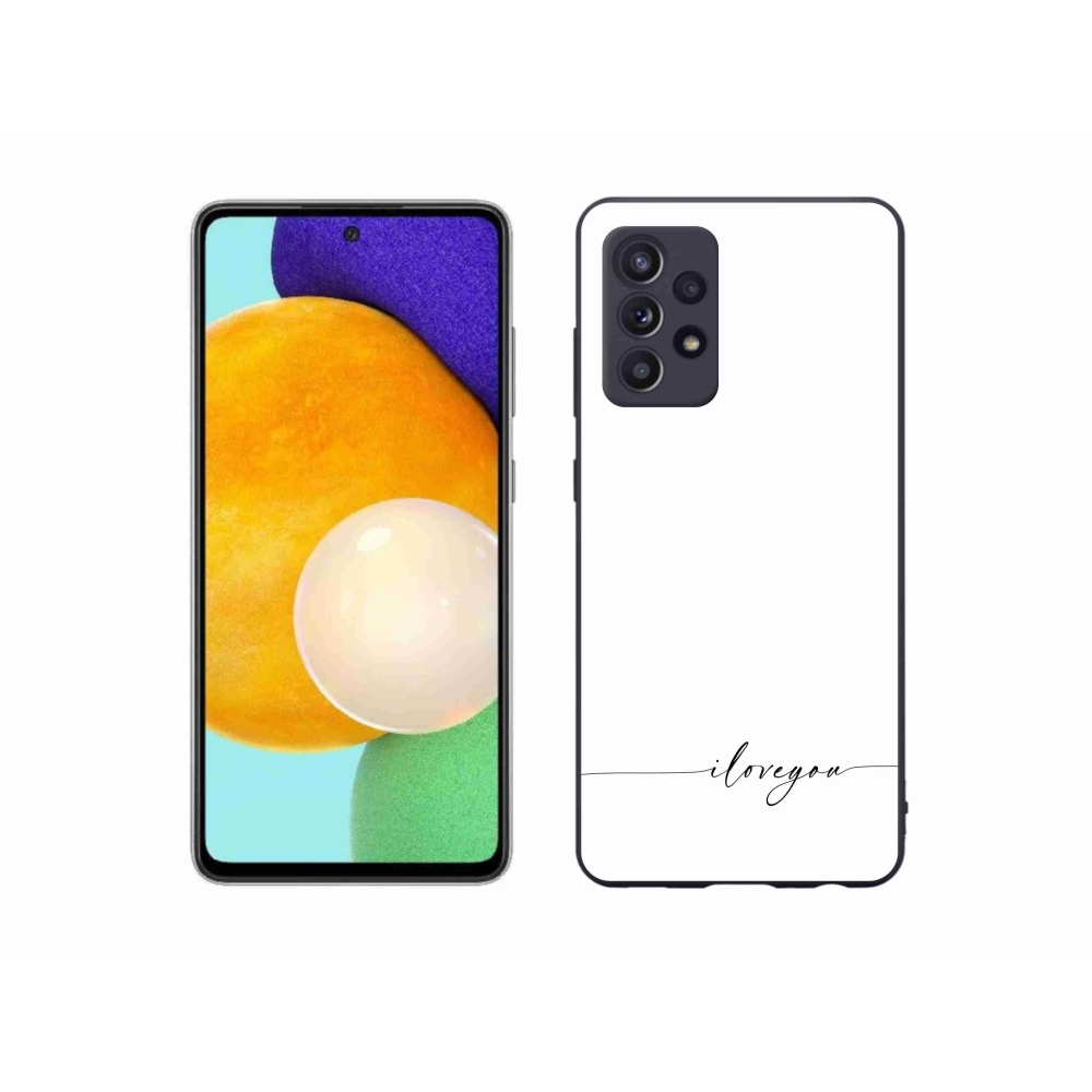 Gelový kryt mmCase na Samsung Galaxy A52/A52 5G - I love you bílé pozadí