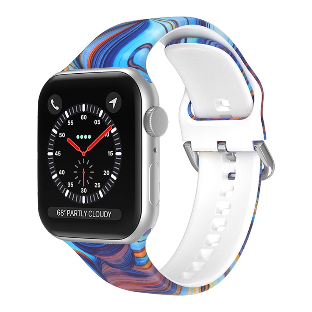 Print silikonový řemínek na Apple Watch Ultra/Ultra 2 49mm/SE/SE 2022/2023 44mm/9/8/7 45mm/6/5/4 44mm/3/2/1 42 mm - vzor F