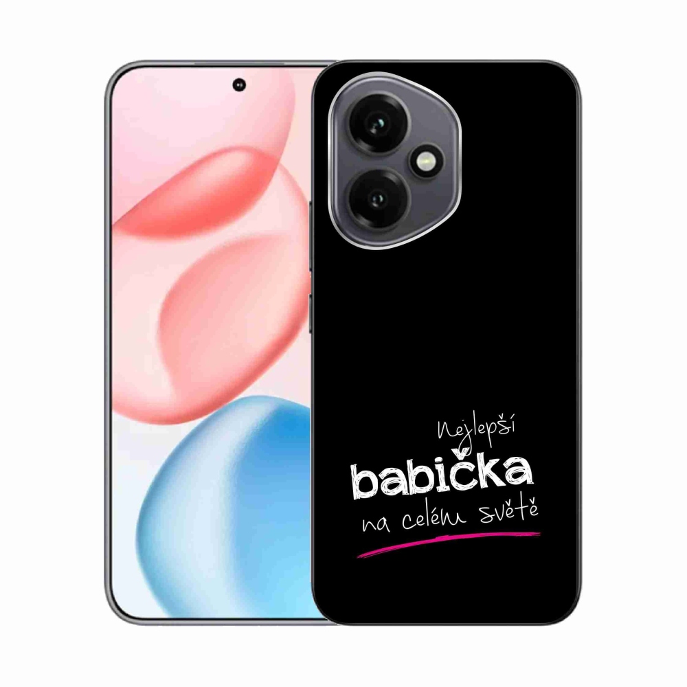 Gelový kryt mmCase na Honor 400 - nejlepší babička 4 černé pozadí