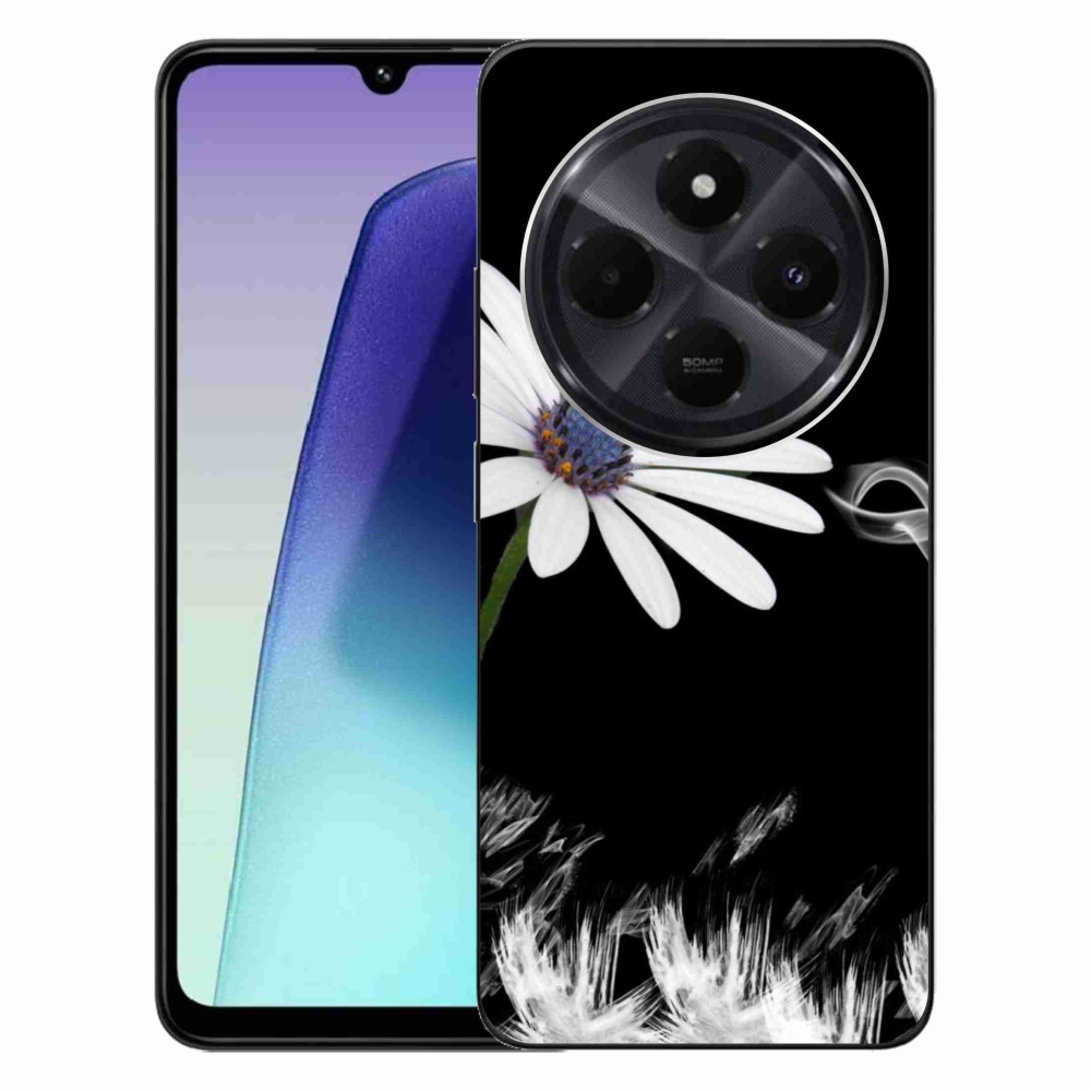 Gelový kryt mmCase na Xiaomi Redmi 14C/Poco C75 - bílá květina