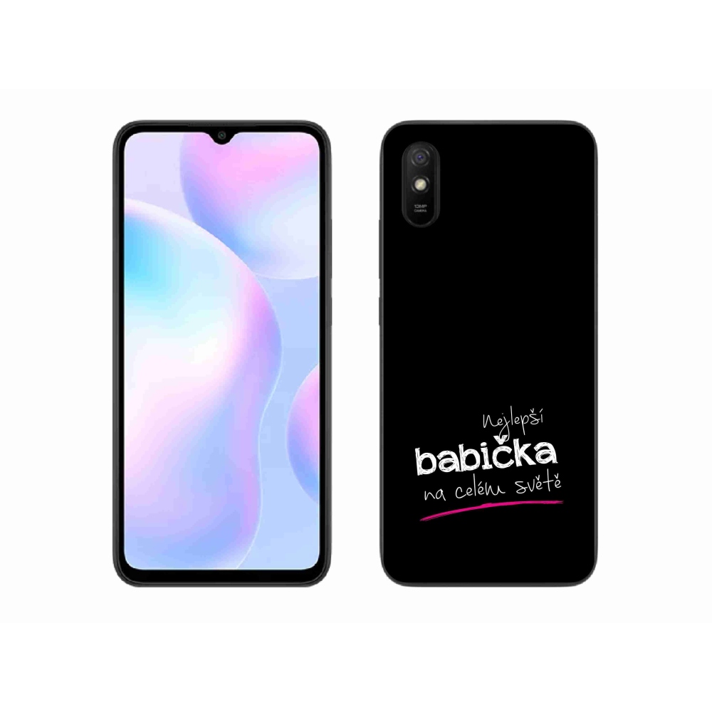 Gelový kryt mmCase na Xiaomi Redmi 9A - nejlepší babička 4 černé pozadí