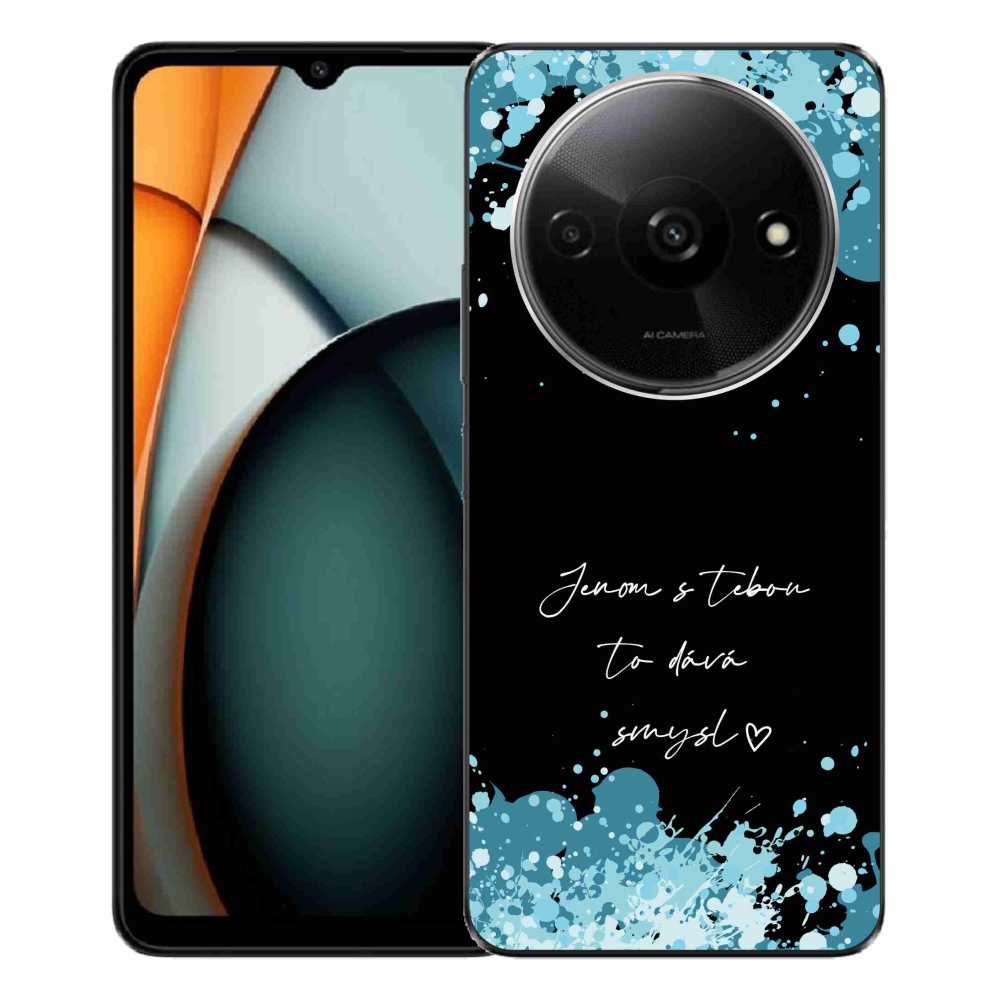 Gelový kryt mmCase na Xiaomi Redmi A3  - zamilovaný text černé pozadí