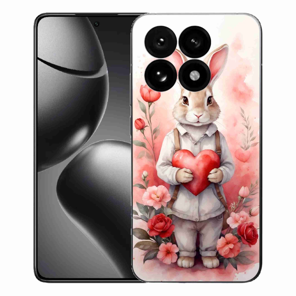 Gelový kryt mmCase na Xiaomi 15T - zajíc se srdíčkem