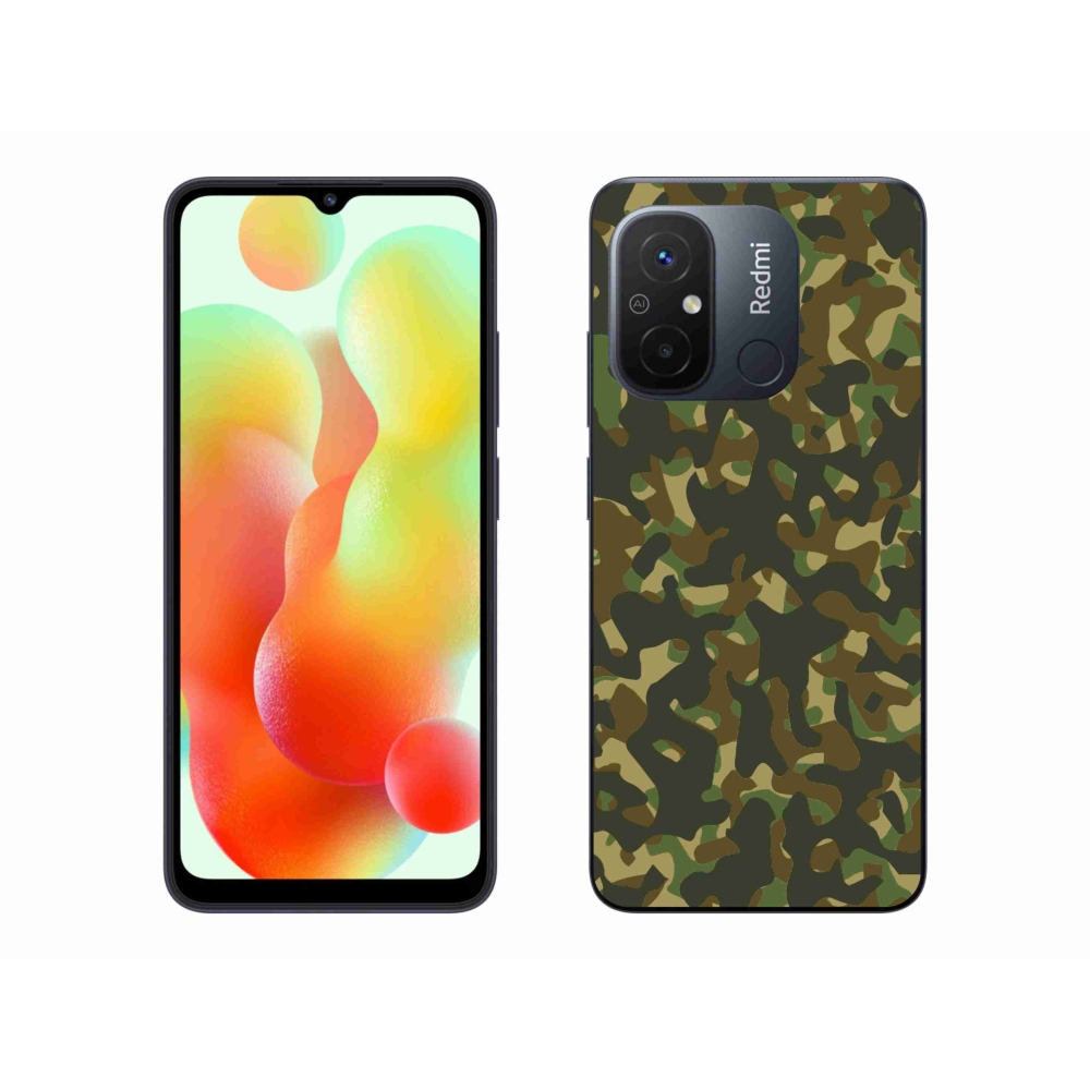 Gelový kryt mmCase na Xiaomi Redmi 12C - maskáčový vzor 1