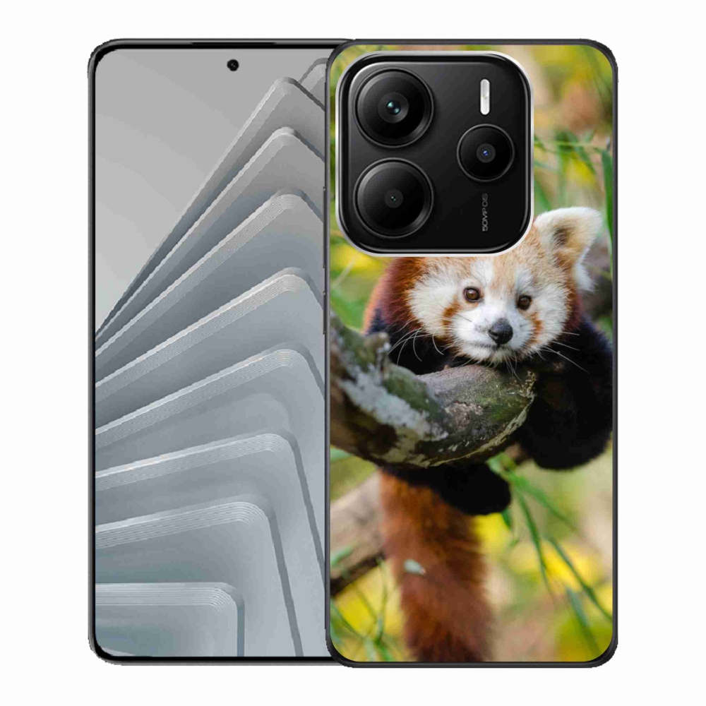 Gelový kryt mmCase na Xiaomi Redmi Note 14 5G - panda červená