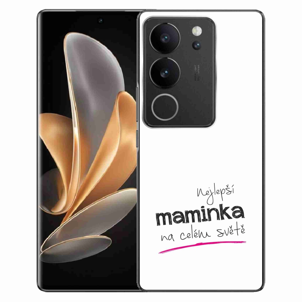 Gelový kryt mmCase na Vivo V29 5G - nejlepší maminka 4 bílé pozadí