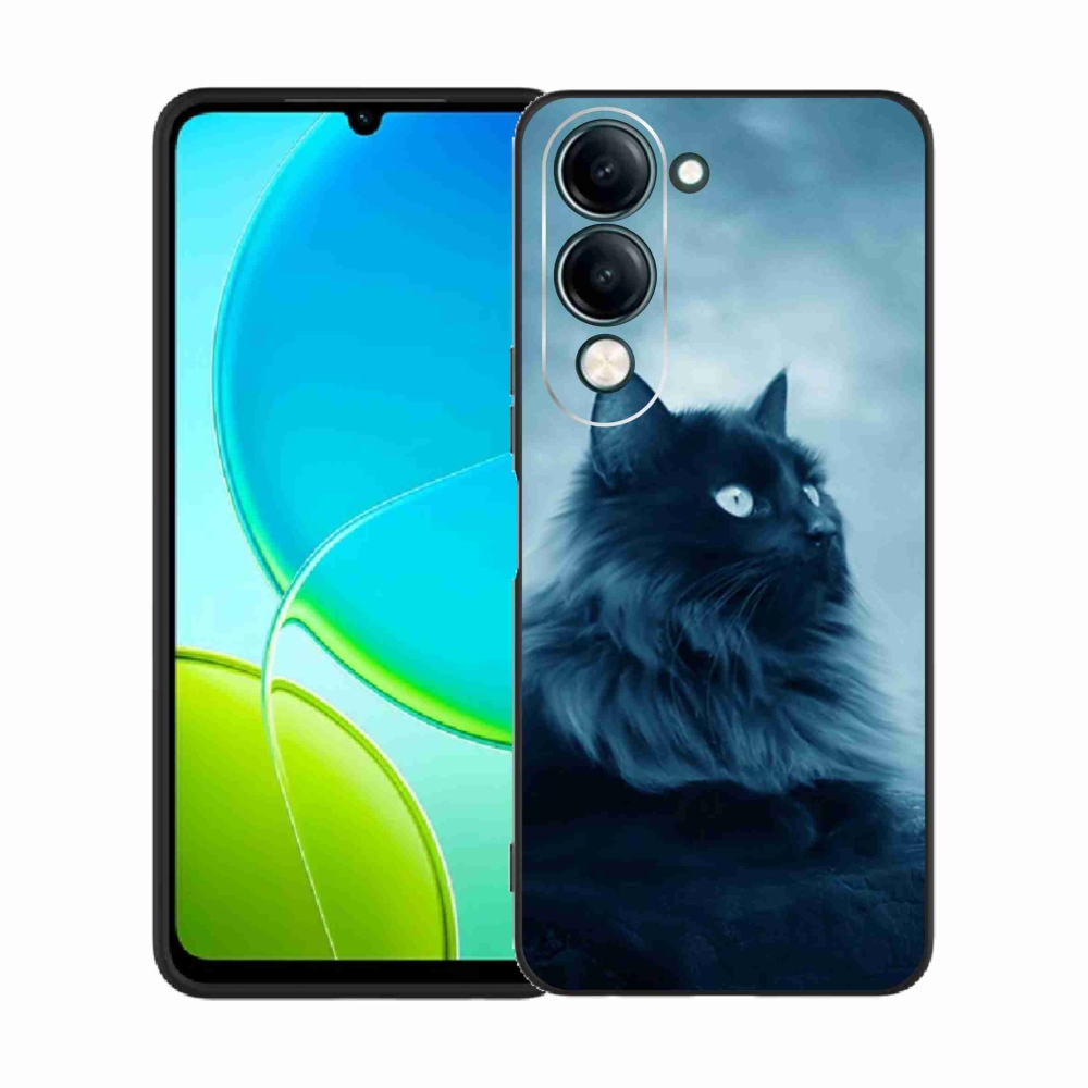 Gelový kryt mmCase na Vivo Y29s 5G - černá kočka 1