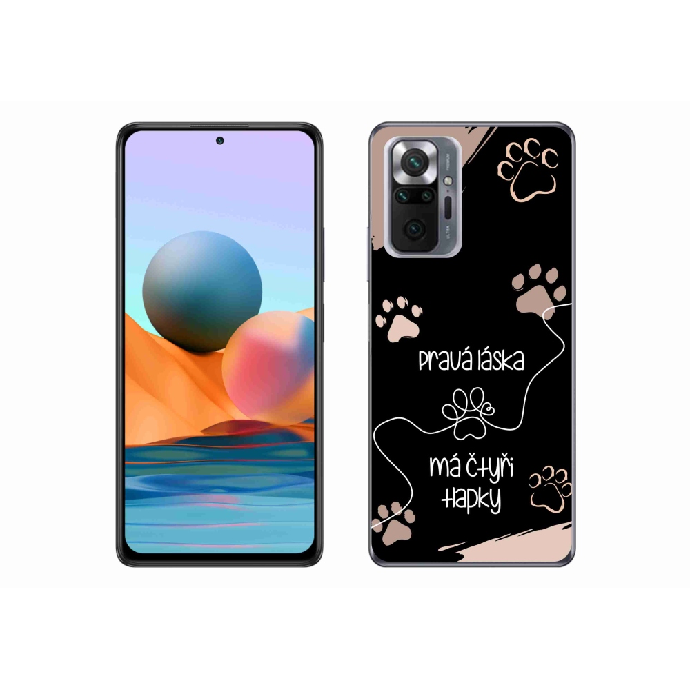 Gelový kryt mmCase na Xiaomi Redmi Note 10 Pro - psí motiv 1 černé pozadí