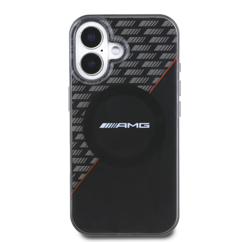 AMG Rhombs MagSafe Zadní Kryt pro iPhone 16 Plus Black/Red