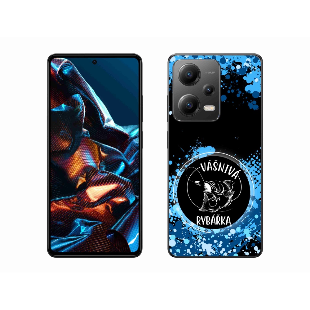 Gelový kryt mmCase na Xiaomi Redmi Note 12 Pro 5G - vášnivá rybářka černé pozadí