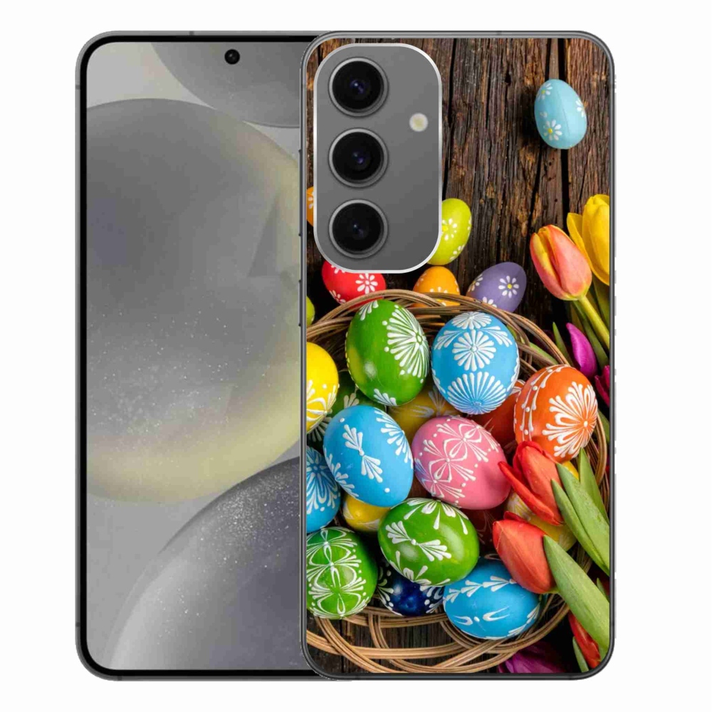 Gelový kryt mmCase na Samsung Galaxy S24+ - velikonoční vajíčka